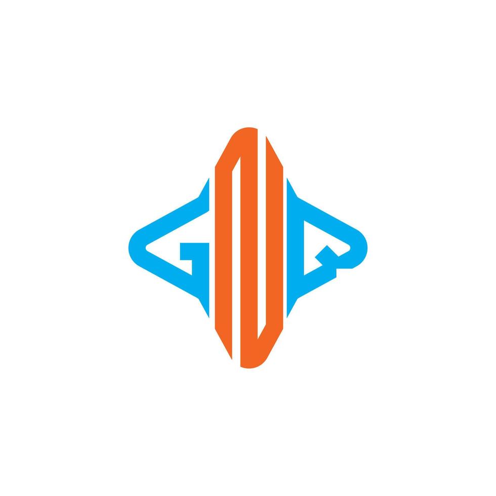 conception créative de logo de lettre gnq avec graphique vectoriel