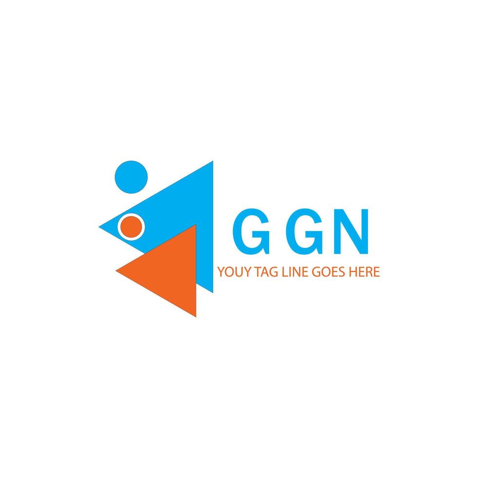 création de logo de lettre ggn avec graphique vectoriel