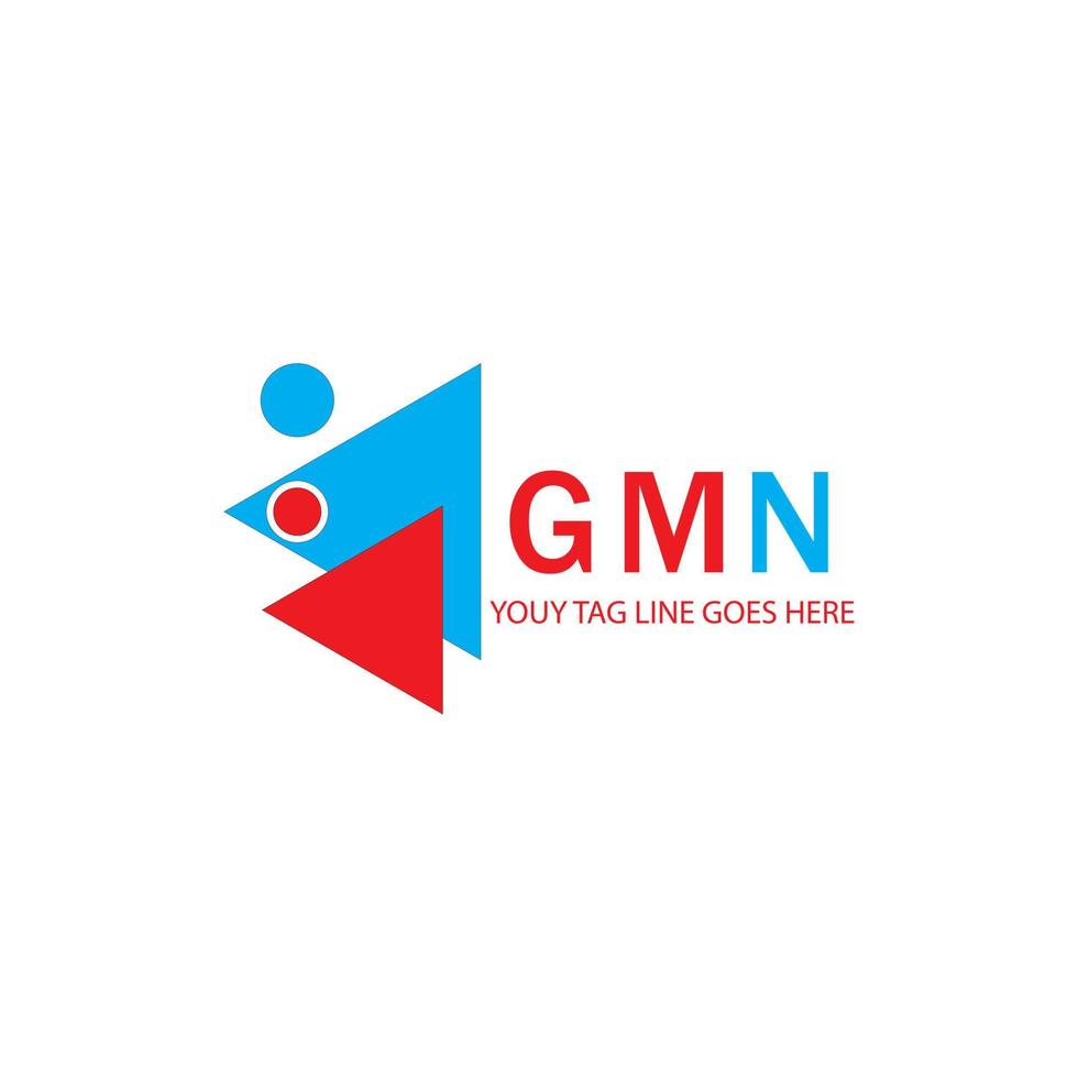 conception créative de logo de lettre gmn avec graphique vectoriel