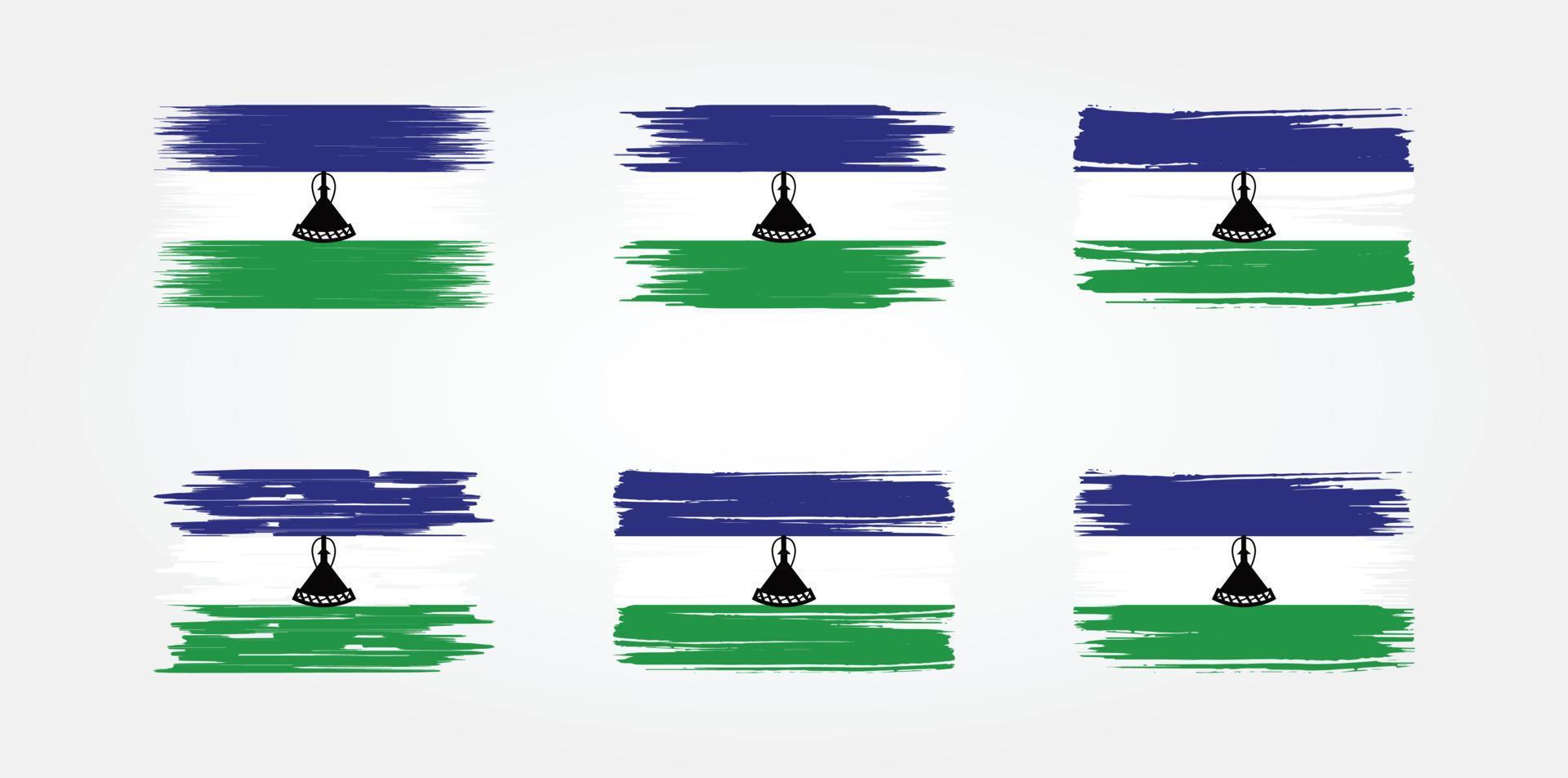 collection de drapeaux du lesotho. drapeau national vecteur