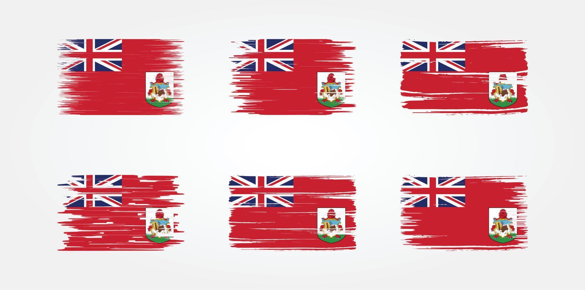 collection de drapeaux des bermudes. drapeau national vecteur