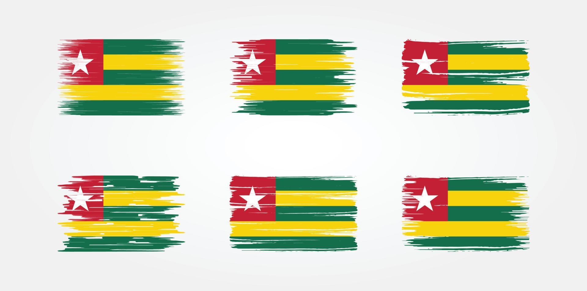 collection de drapeaux togolais. drapeau national vecteur