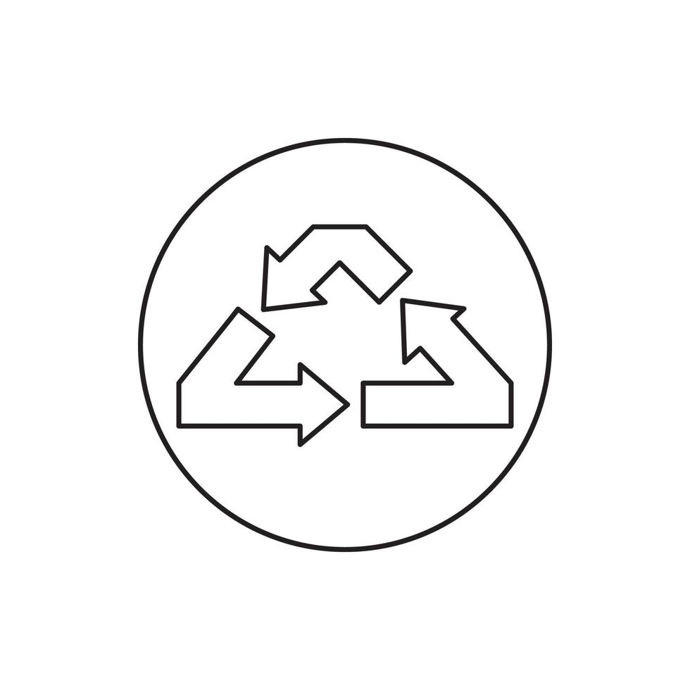 vecteur d'icône de forme de recyclage créatif