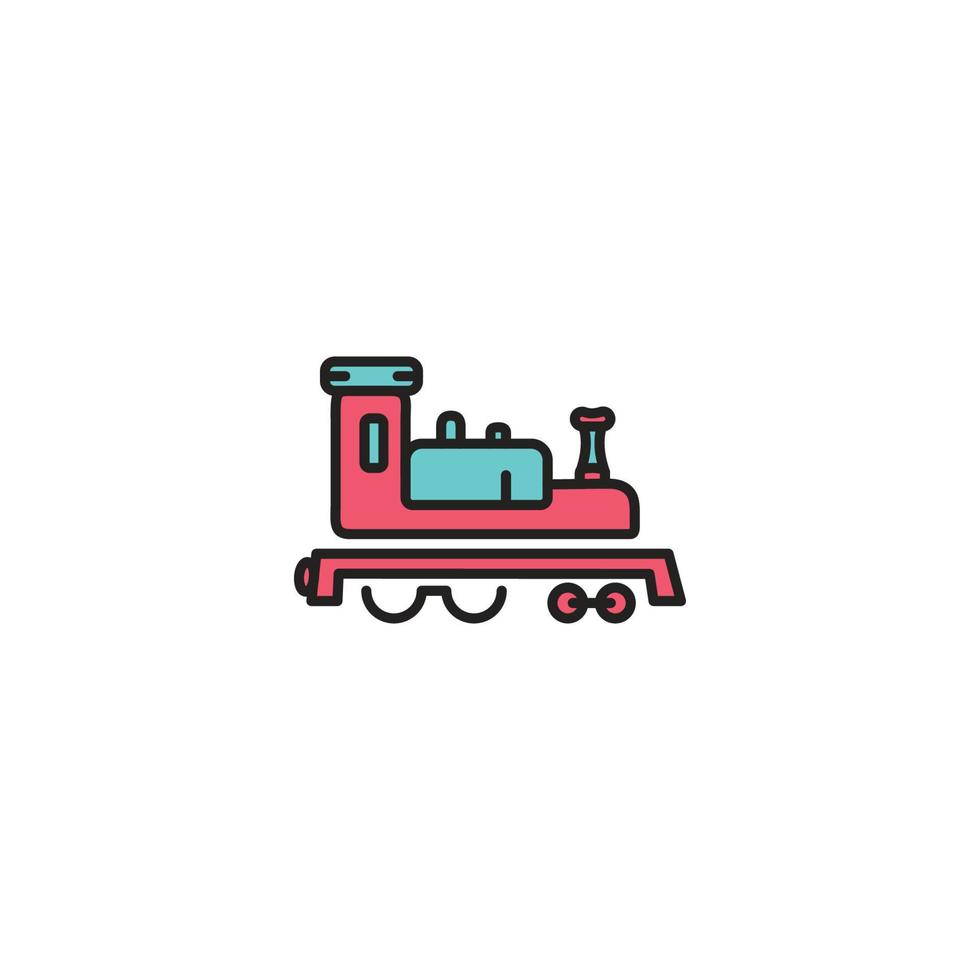 vecteur d'icône de transport de locomotive de voyage