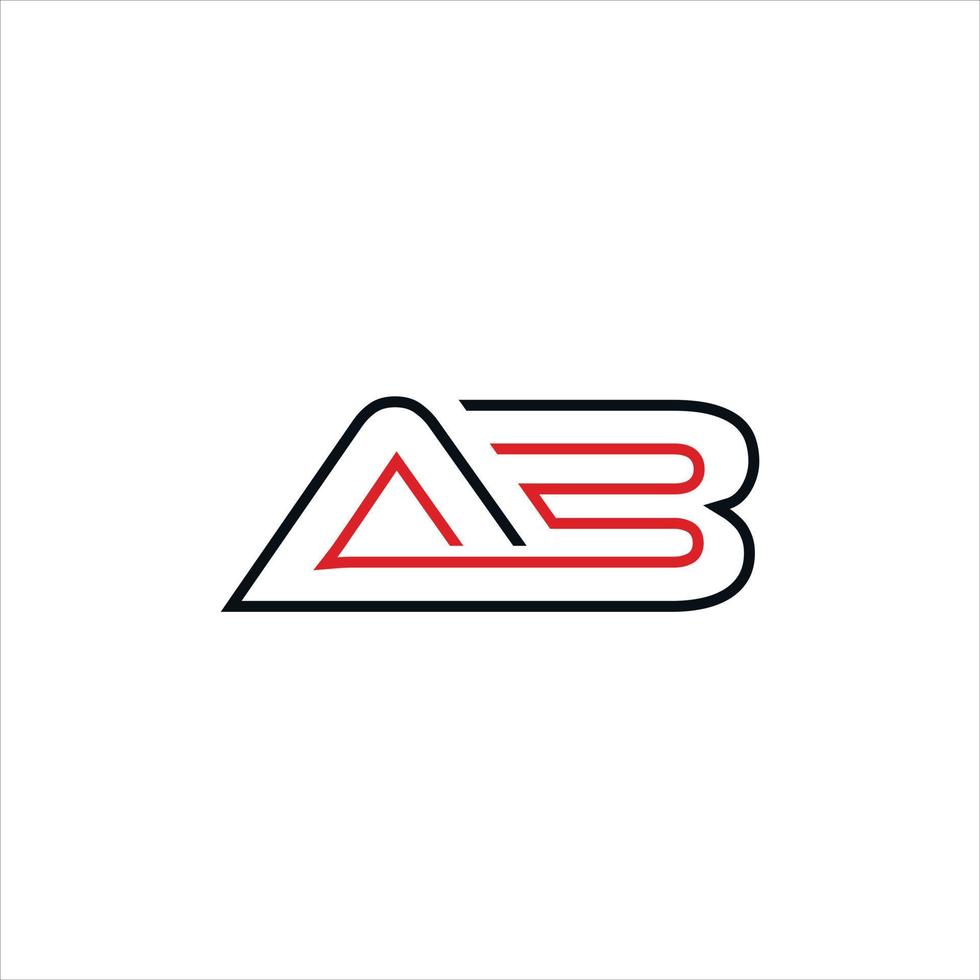 logo monogramme de la lettre ab vecteur