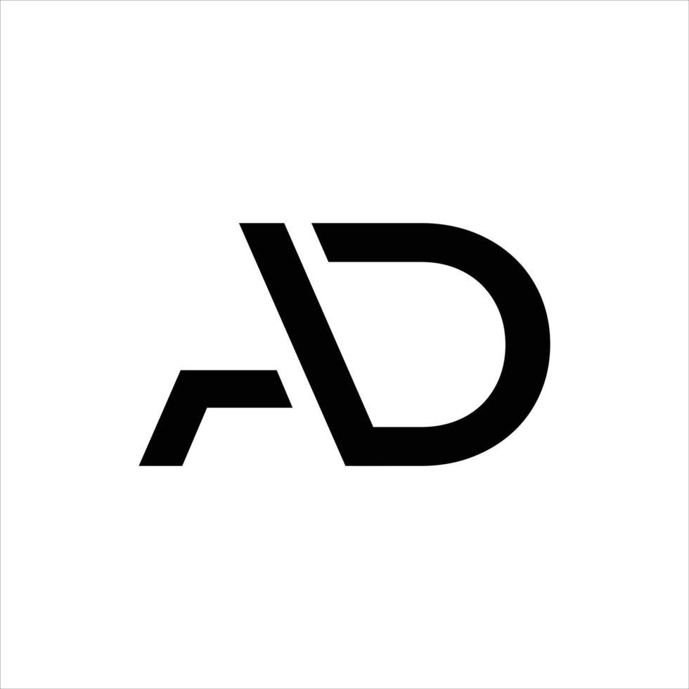 a, d lettre logo vecteur monogramme