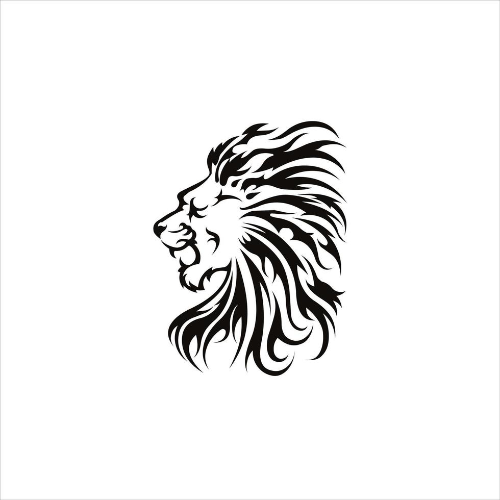 illustration vectorielle de conception de logo de lion animal. vecteur