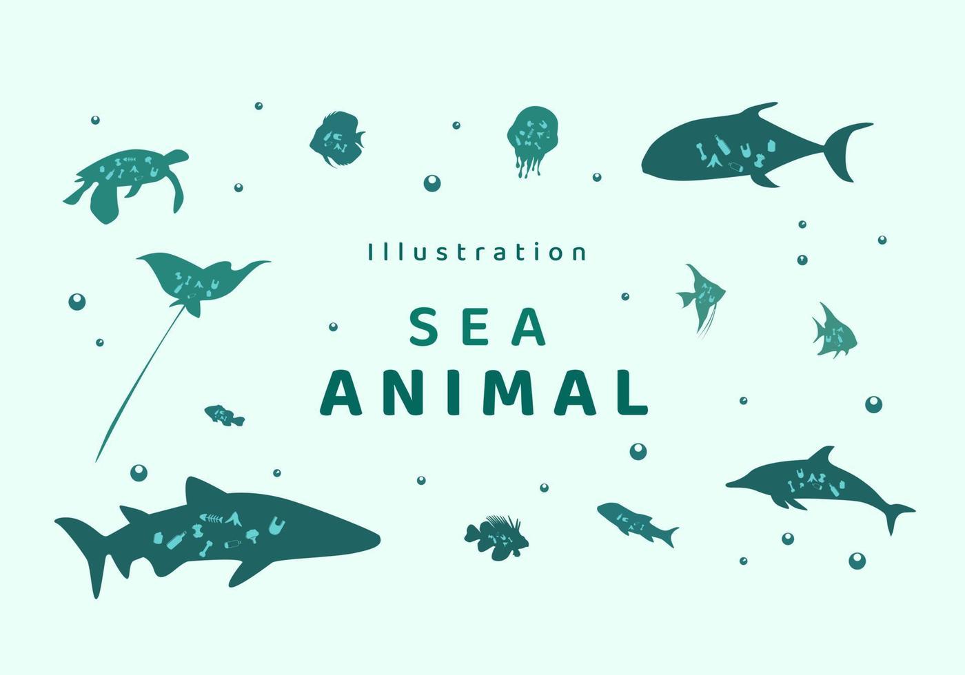 illustration clipart animal marin vecteur