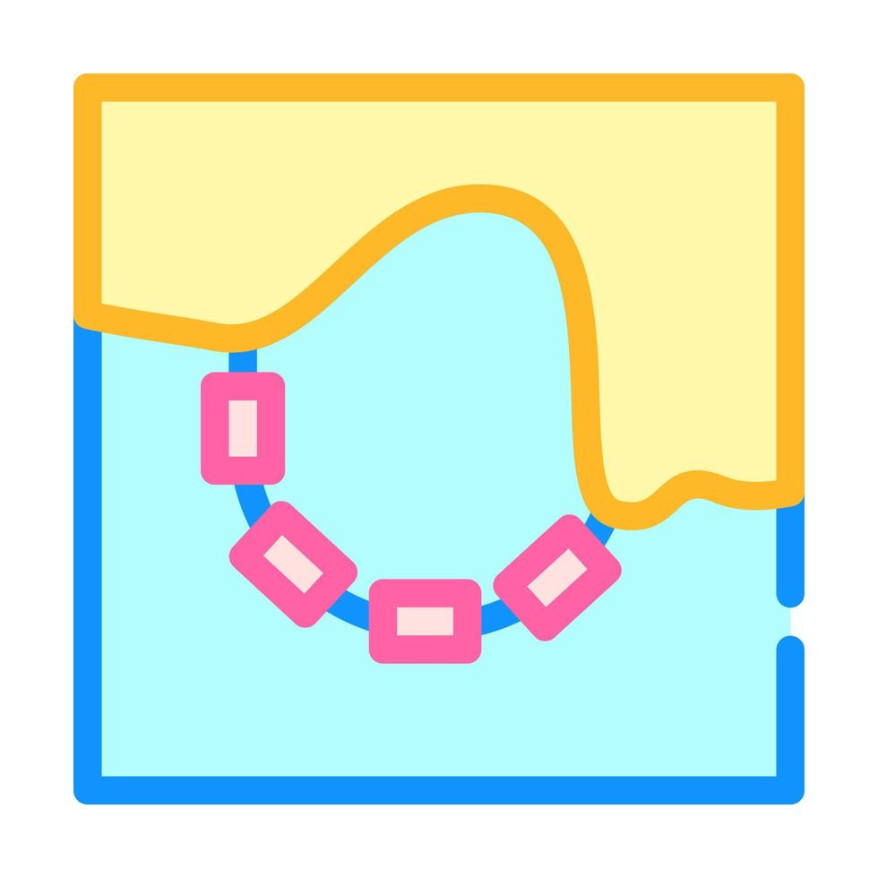 illustration vectorielle de l'icône de couleur des centrales marémotrices du lagon vecteur