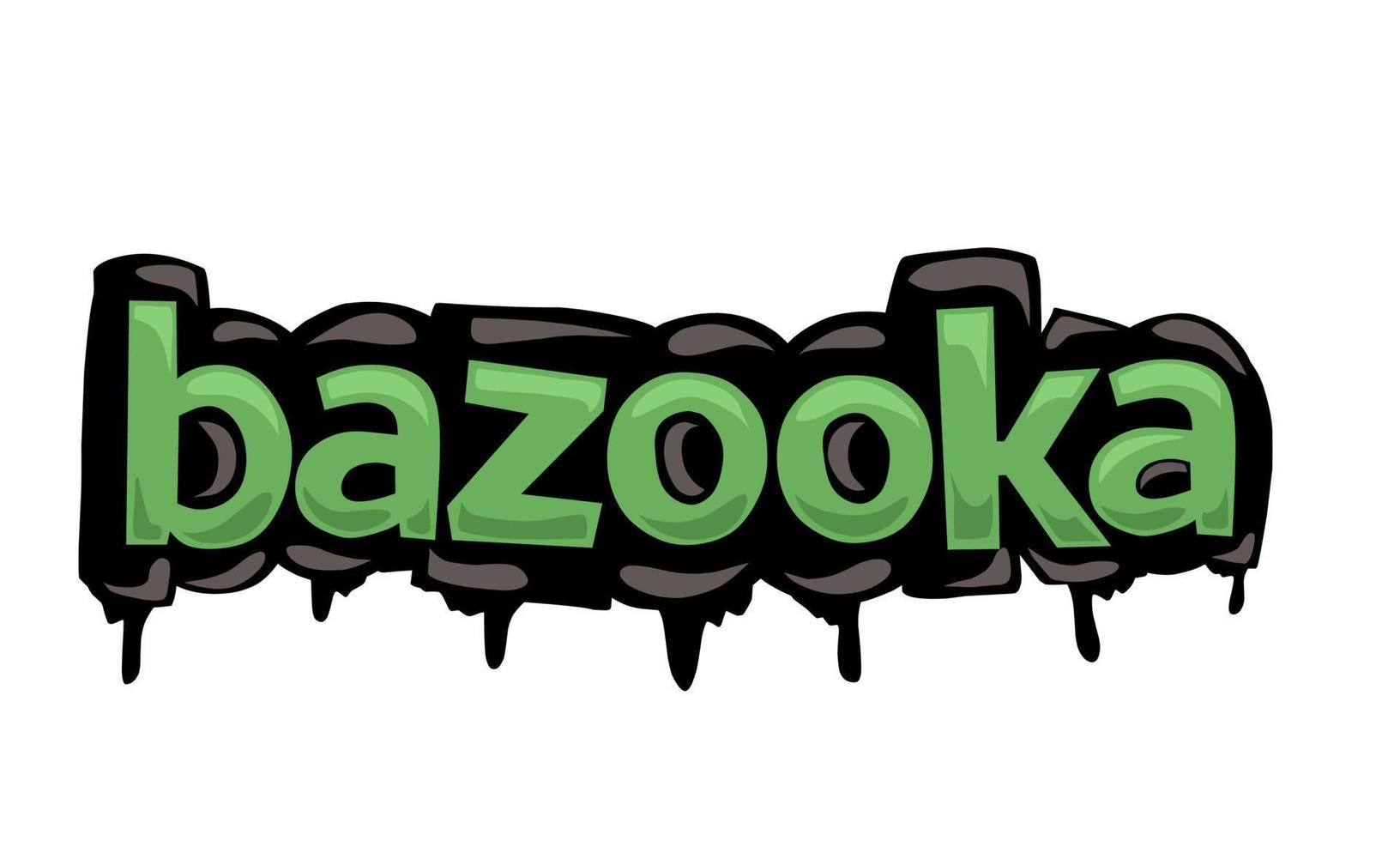 conception de vecteur d'écriture bazooka sur fond blanc