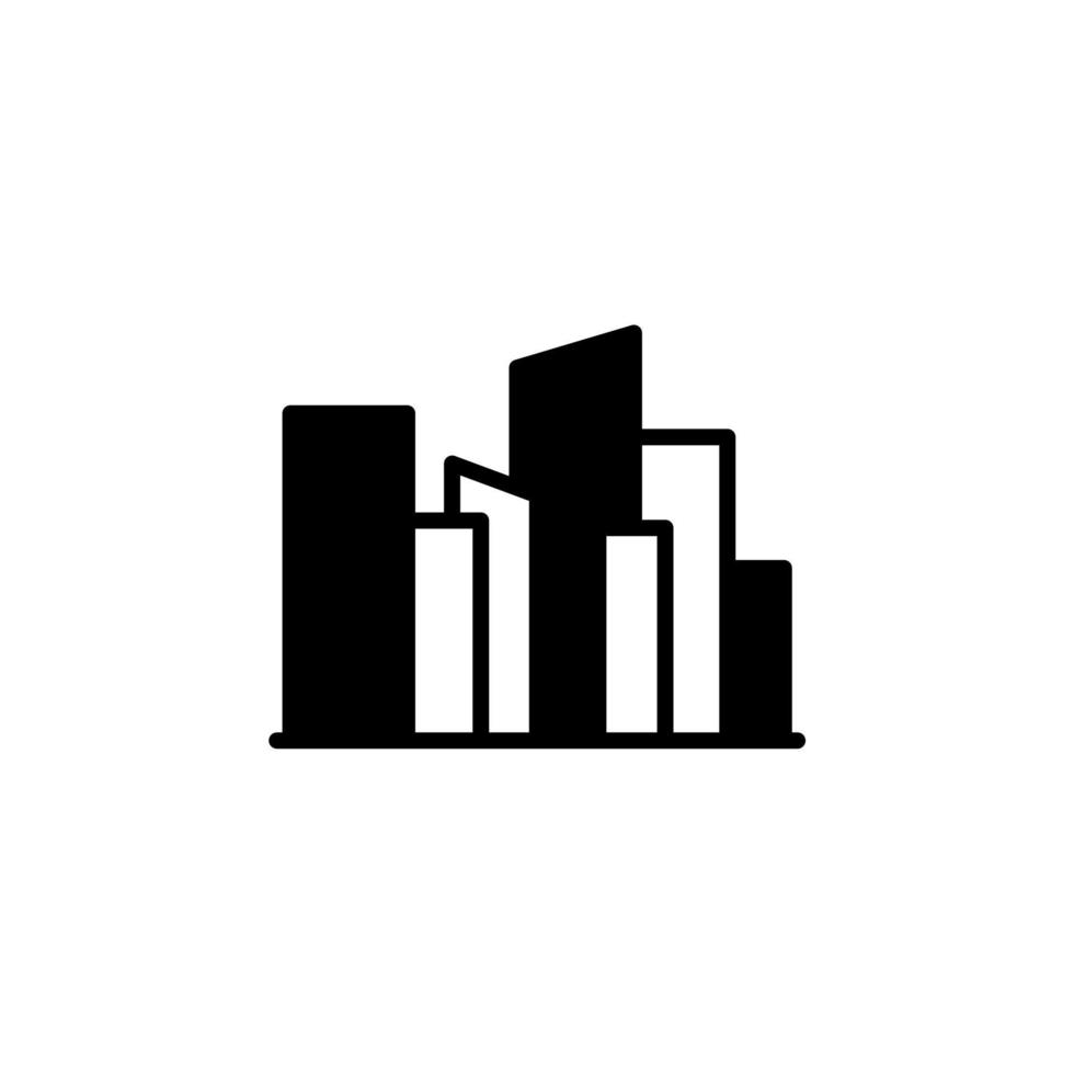 ville, ville, modèle de logo d'illustration vectorielle d'icône de ligne continue urbaine. adapté à de nombreuses fins. vecteur