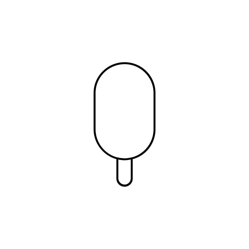 crème glacée, dessert, modèle de logo d'illustration vectorielle icône douce ligne mince. adapté à de nombreuses fins. vecteur