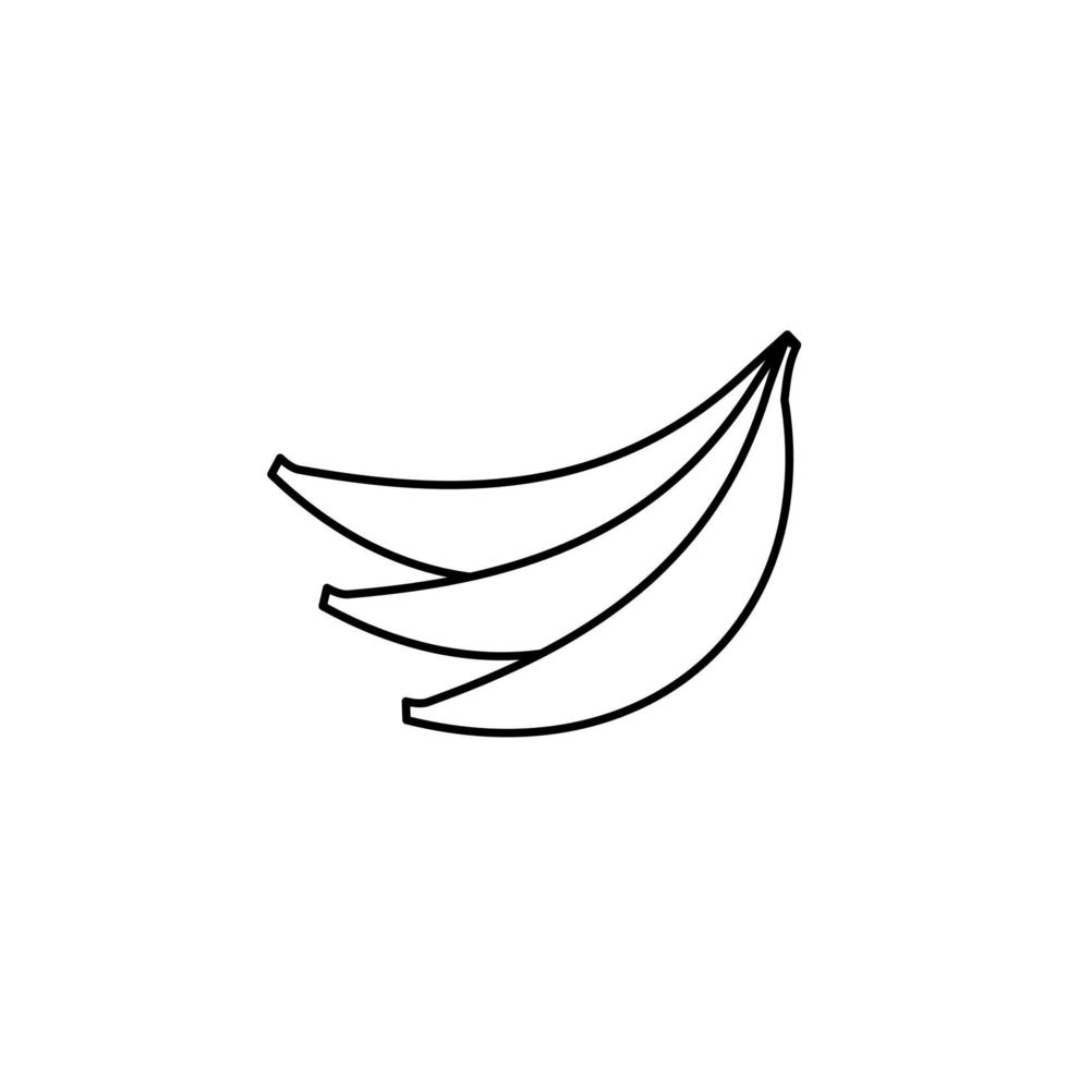 modèle de logo d'illustration vectorielle d'icône de ligne mince de fruits, frais et sains. adapté à de nombreuses fins. vecteur