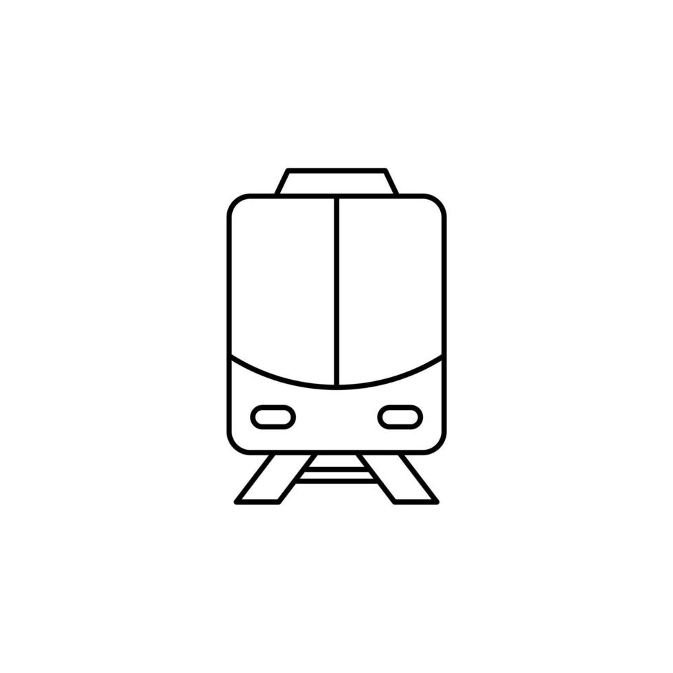 train, locomotive, transport fine ligne icône vector illustration logo modèle. adapté à de nombreuses fins.