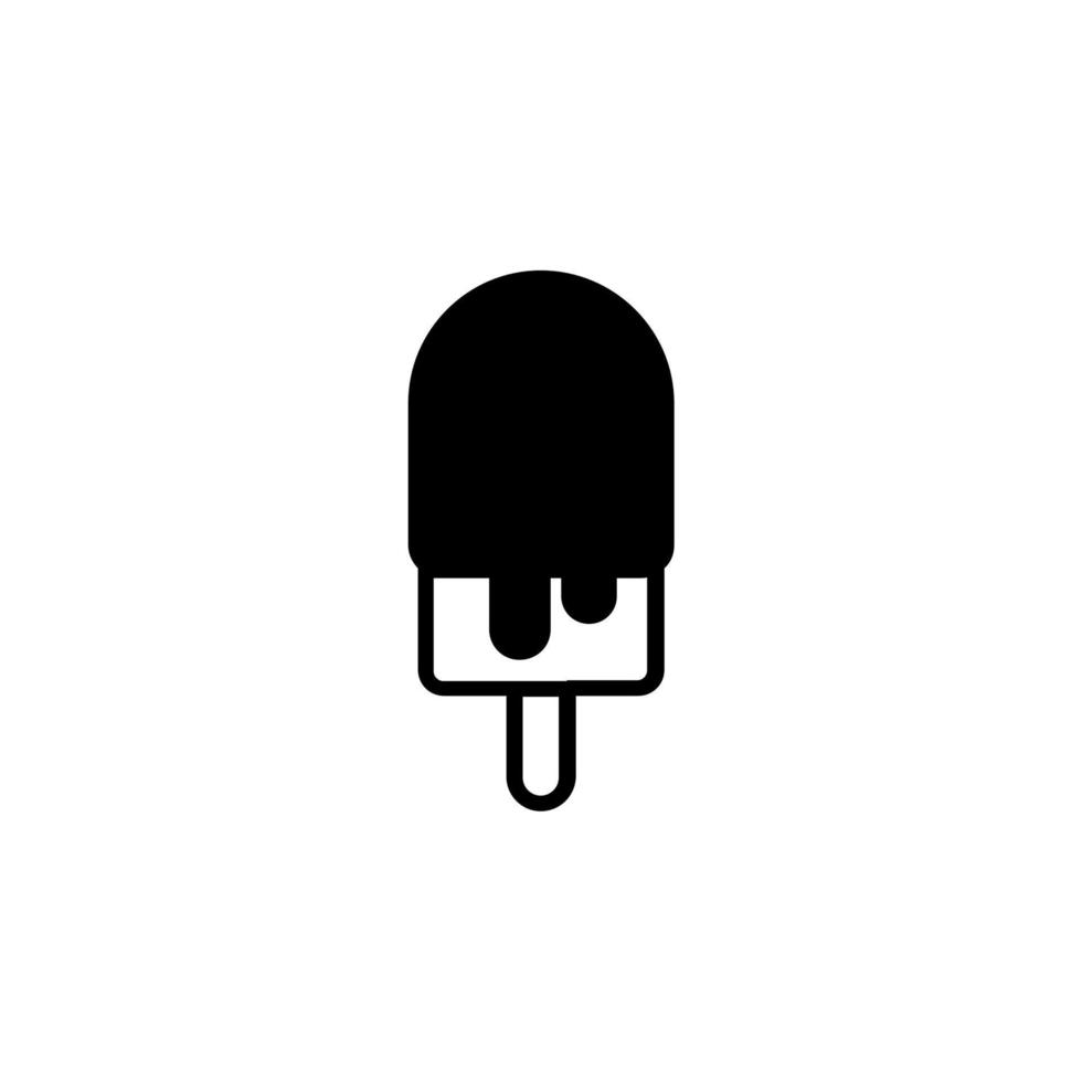 crème glacée, dessert, modèle de logo d'illustration vectorielle d'icône de ligne solide sucrée. adapté à de nombreuses fins. vecteur