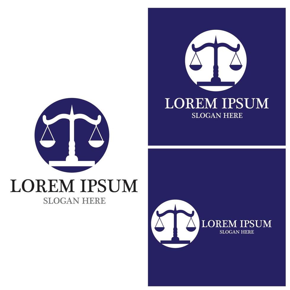 conception de modèle de logo de loi de justice vecteur illsutration