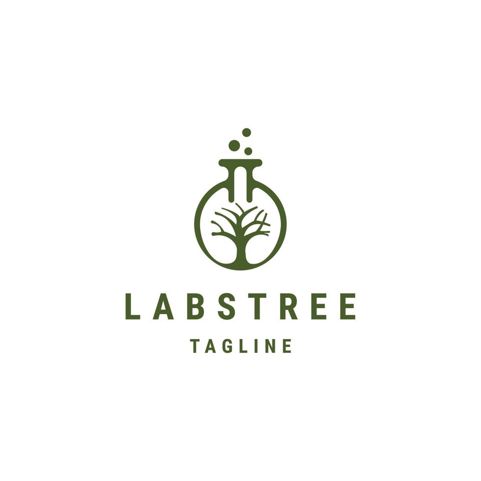 labs arbre logo icône modèle de conception vecteur plat