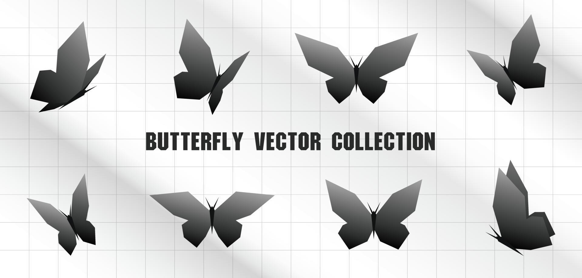 art vectoriel graphique papillon noir dans un style minimaliste moderne