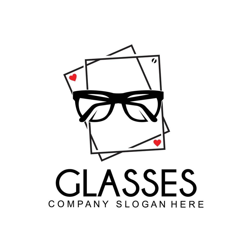 création de logo de lunettes, illustration vectorielle d'outils optiques pour styliser et maintenir la santé des yeux vecteur