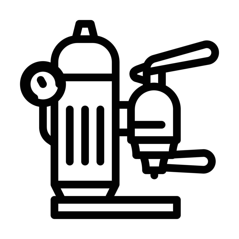 Illustration vectorielle de l'icône de la ligne de la cafetière à levier vecteur