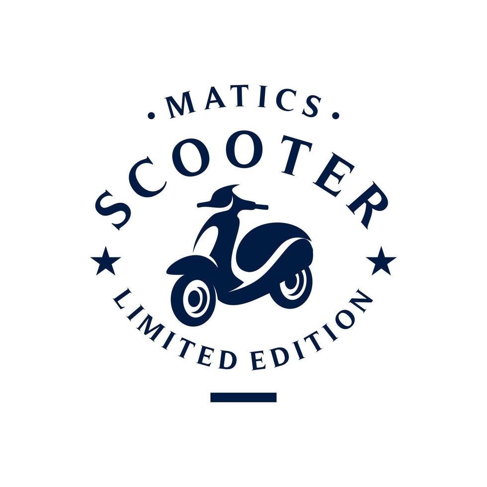 modèle de vecteur de conception de logo de scooter