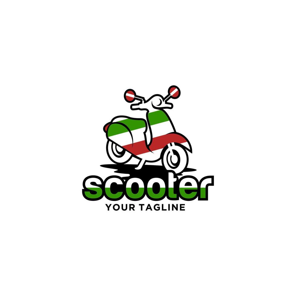 modèle de vecteur de conception de logo de scooter