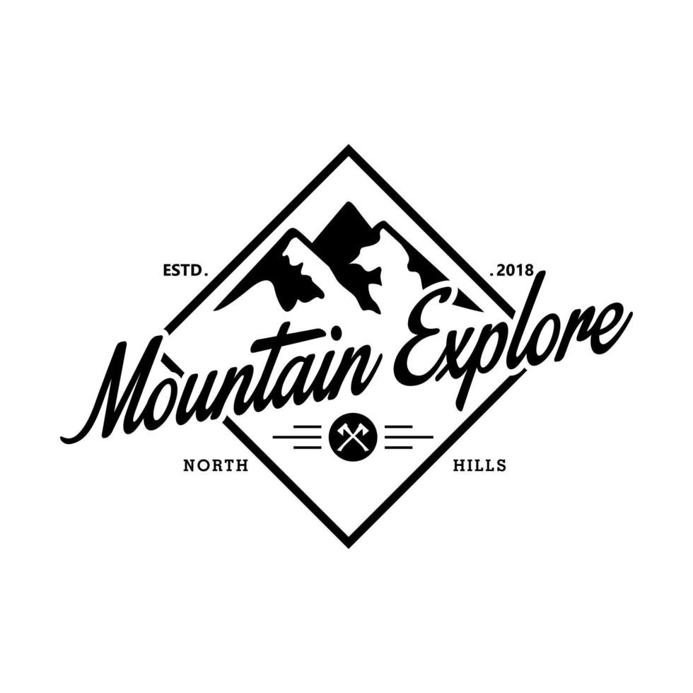 modèle de logo de montagne. illustration vectorielle. vecteur