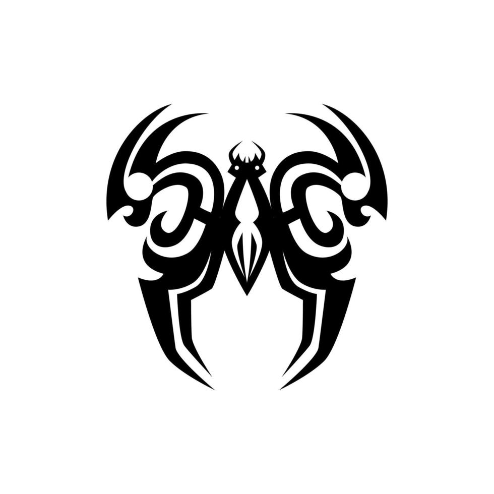 image vectorielle abstraite des araignées tribales. conception de vecteur tribal de tatouage