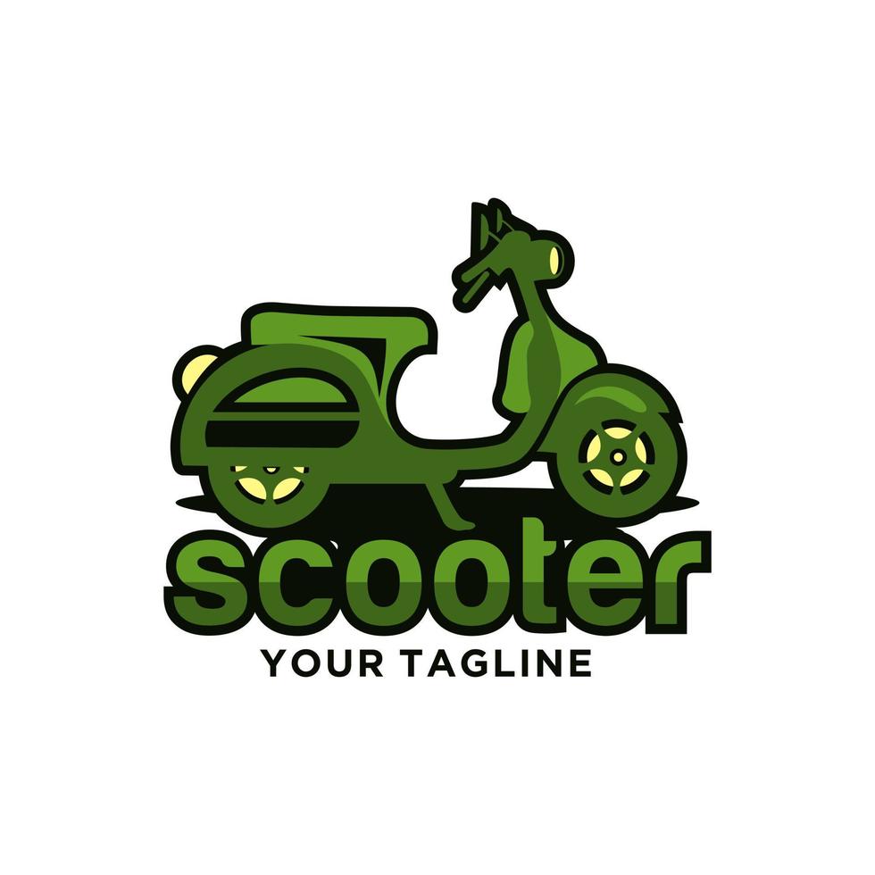modèle de vecteur de conception de logo de scooter