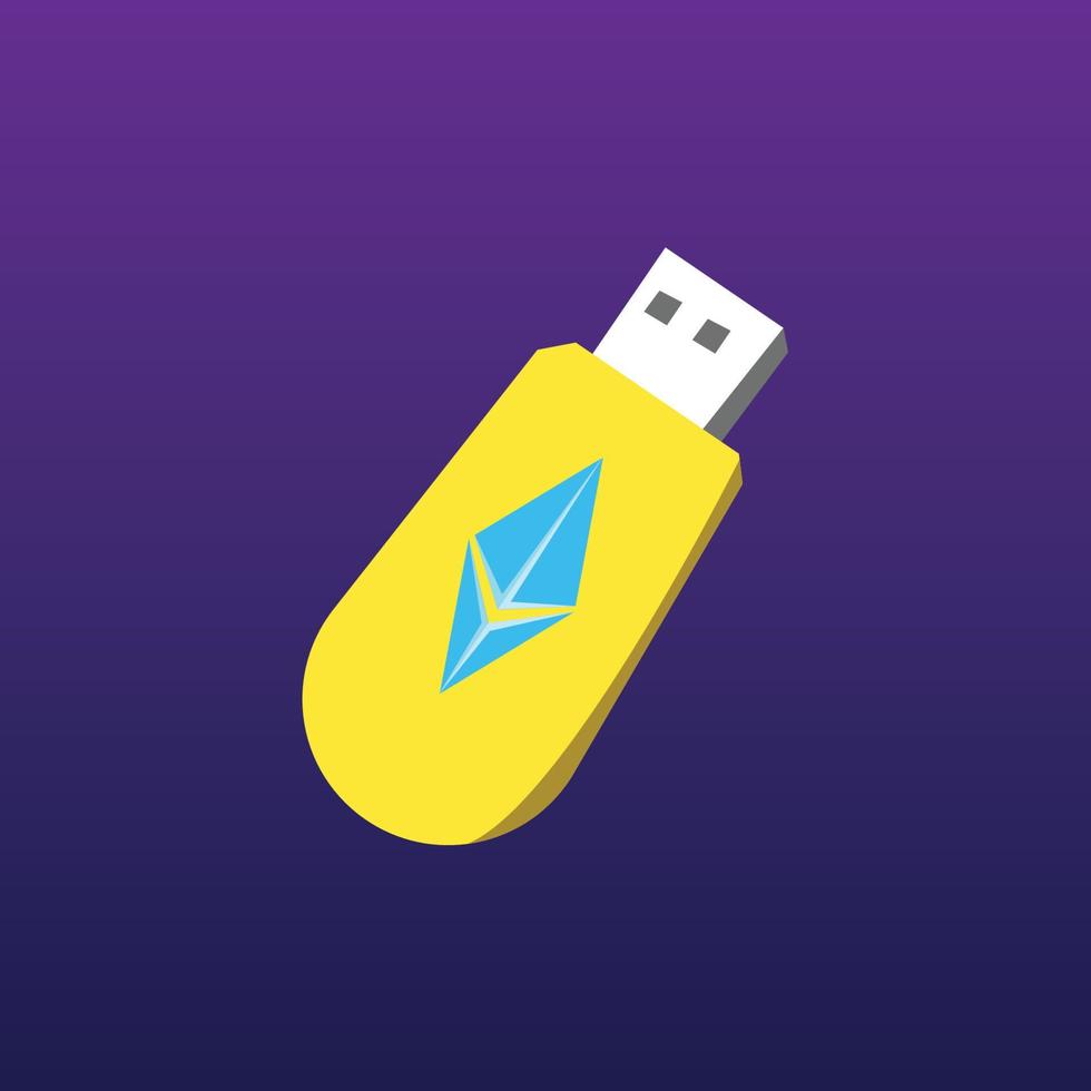 illustration de conception nft usb ethereum vecteur