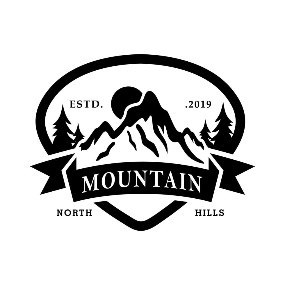 modèle de logo de montagne. illustration vectorielle. vecteur