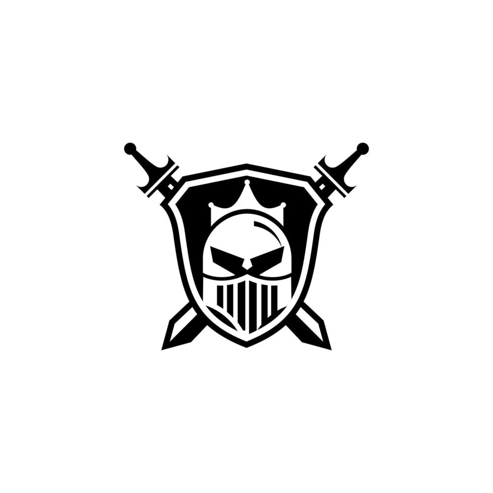 modèle vectoriel de conception de logo d'insigne de chevaliers