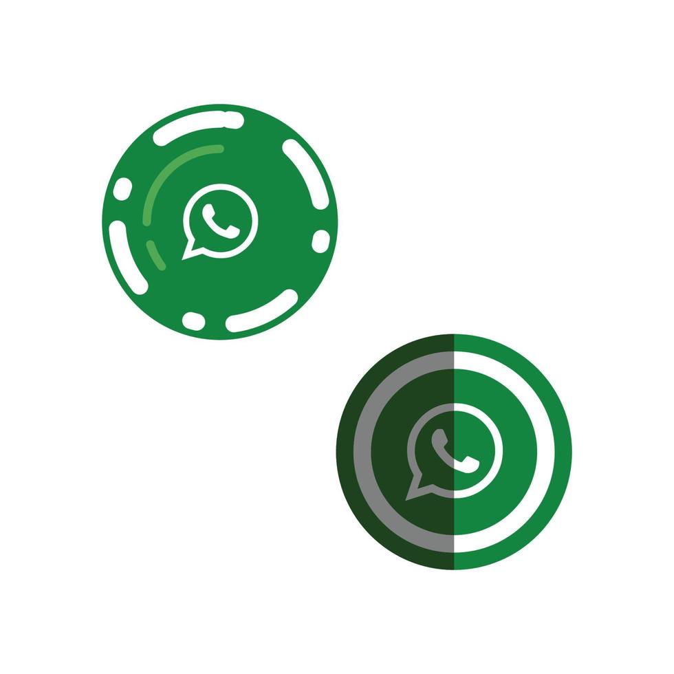 icônes rondes WhatsApp vecteur