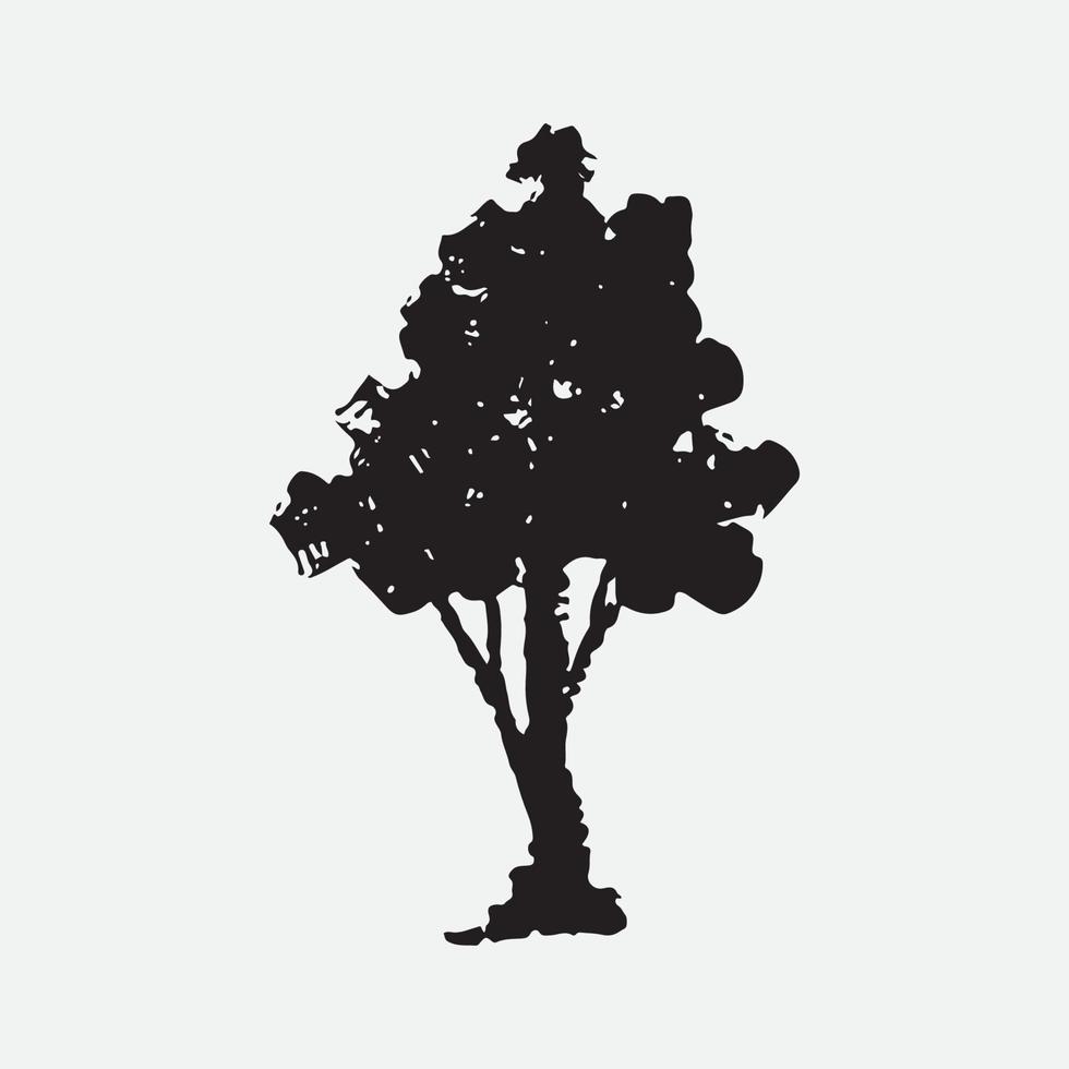 silhouette d'arbre vecteur