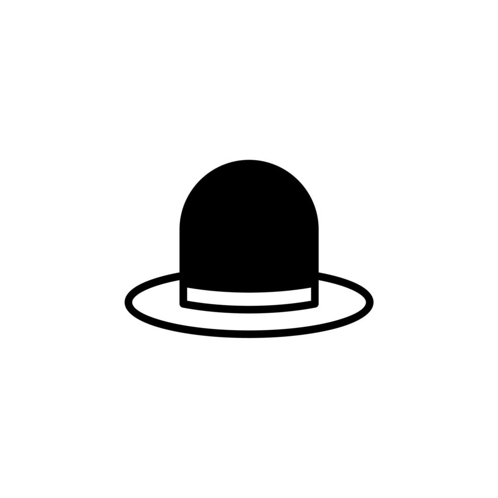 chapeau, accessoire, modèle de logo d'illustration vectorielle d'icône de ligne solide de mode. adapté à de nombreuses fins. vecteur
