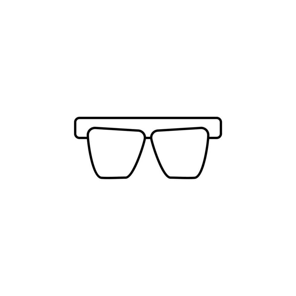 lunettes, lunettes de soleil, lunettes, lunettes fine ligne icône vector illustration logo modèle. adapté à de nombreuses fins.