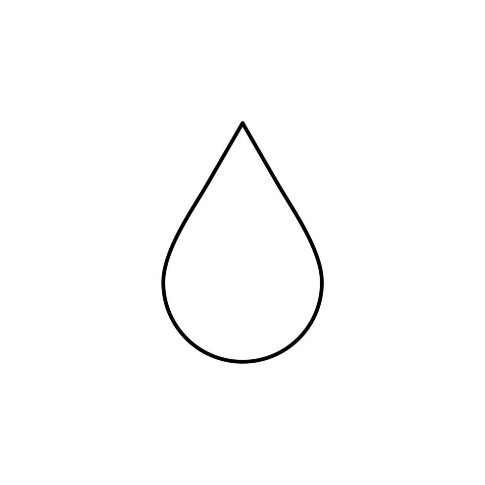 goutte d'eau, eau, gouttelette, modèle de logo d'illustration vectorielle d'icône de ligne mince liquide. adapté à de nombreuses fins. vecteur