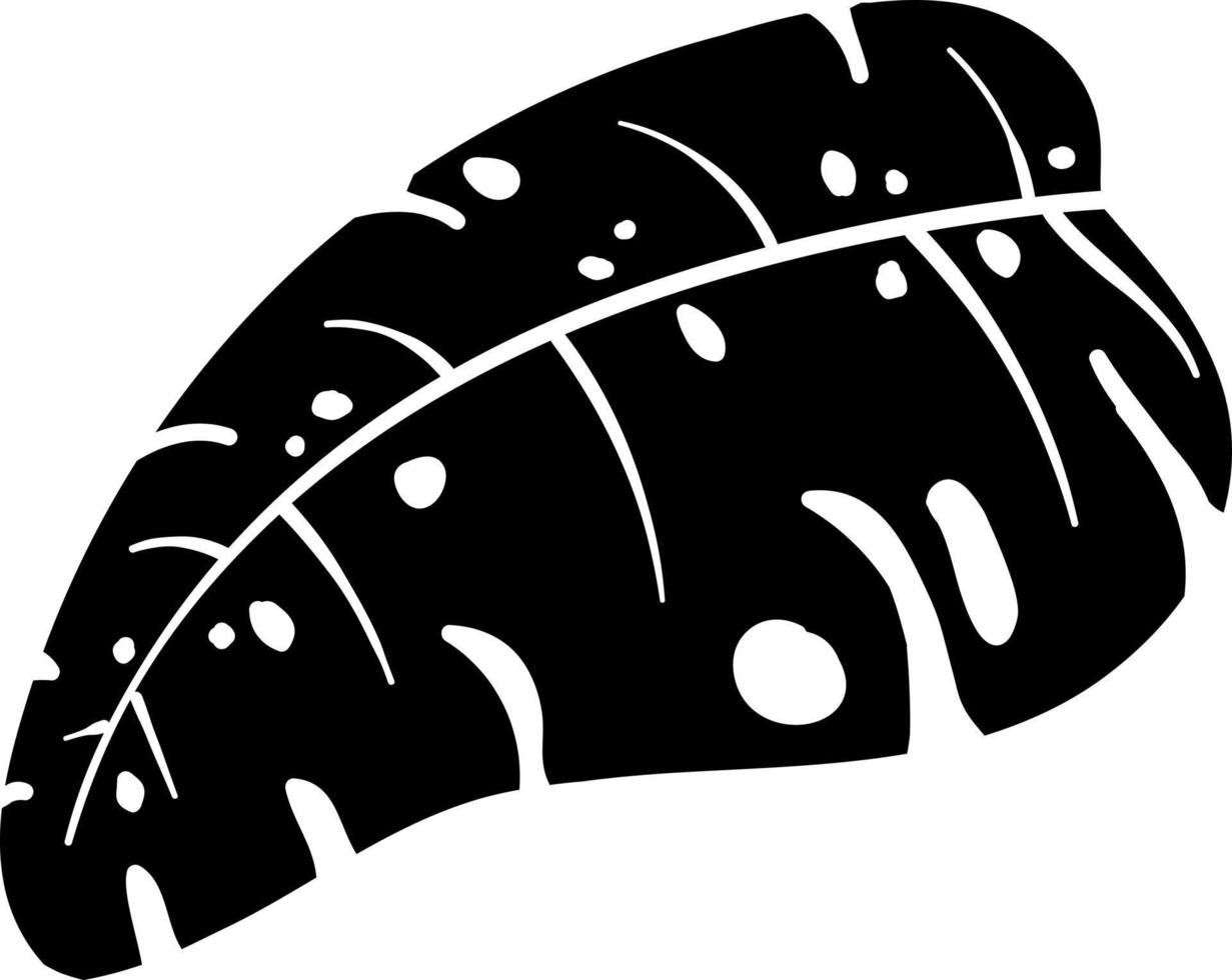 silhouette de feuille de monstera vecteur