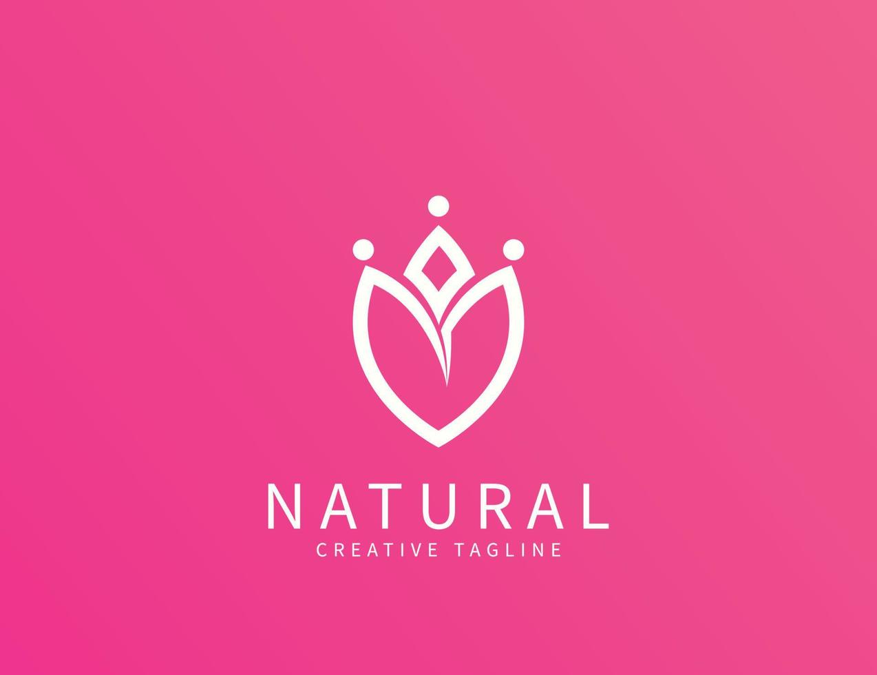 création de logo naturel de lotus vecteur