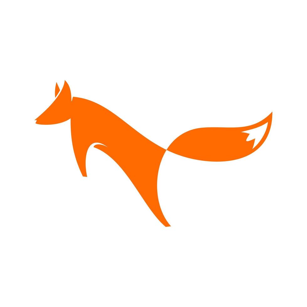 logo renard sauteur vecteur