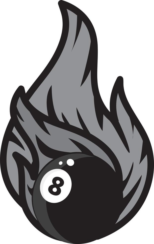 Logo de billard à 8 boules vecteur