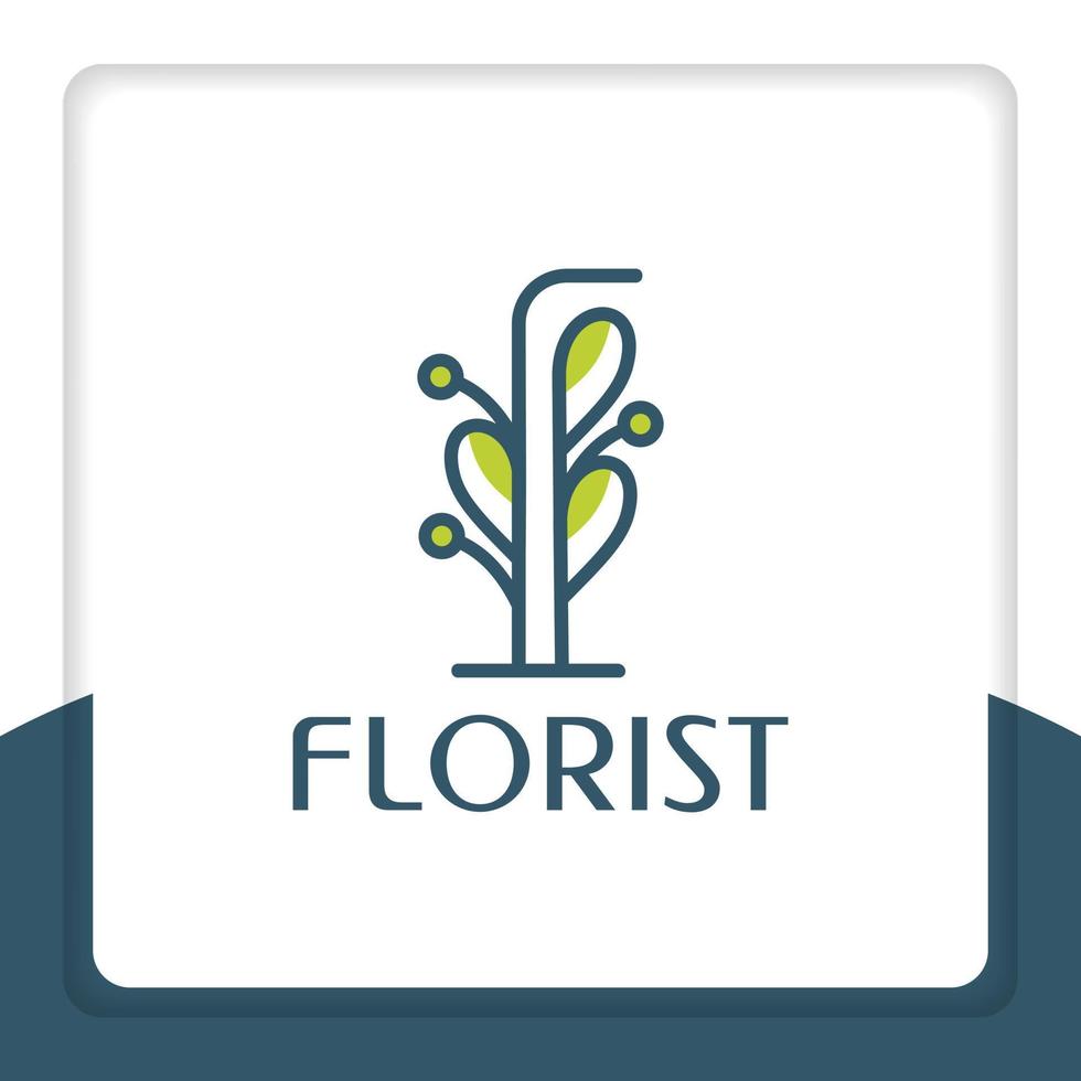 vecteur de conception de logo de feuille, floral, nature, fleuriste.
