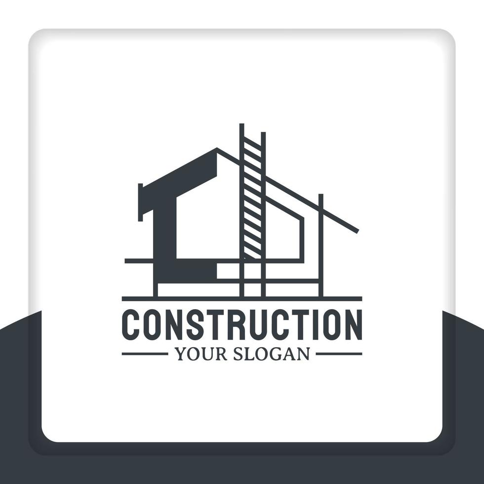 construire un nouveau vecteur de conception de logo de maison, remodeler et réparer.