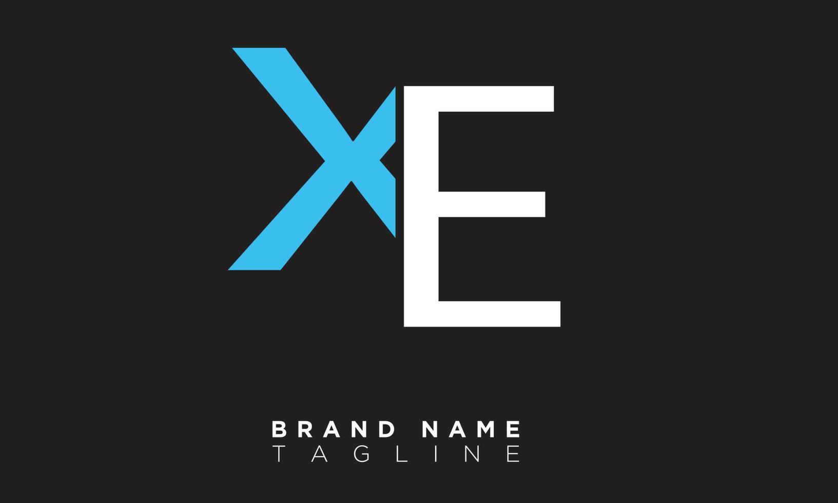 xe alphabet lettres initiales monogramme logo ex, x et e vecteur