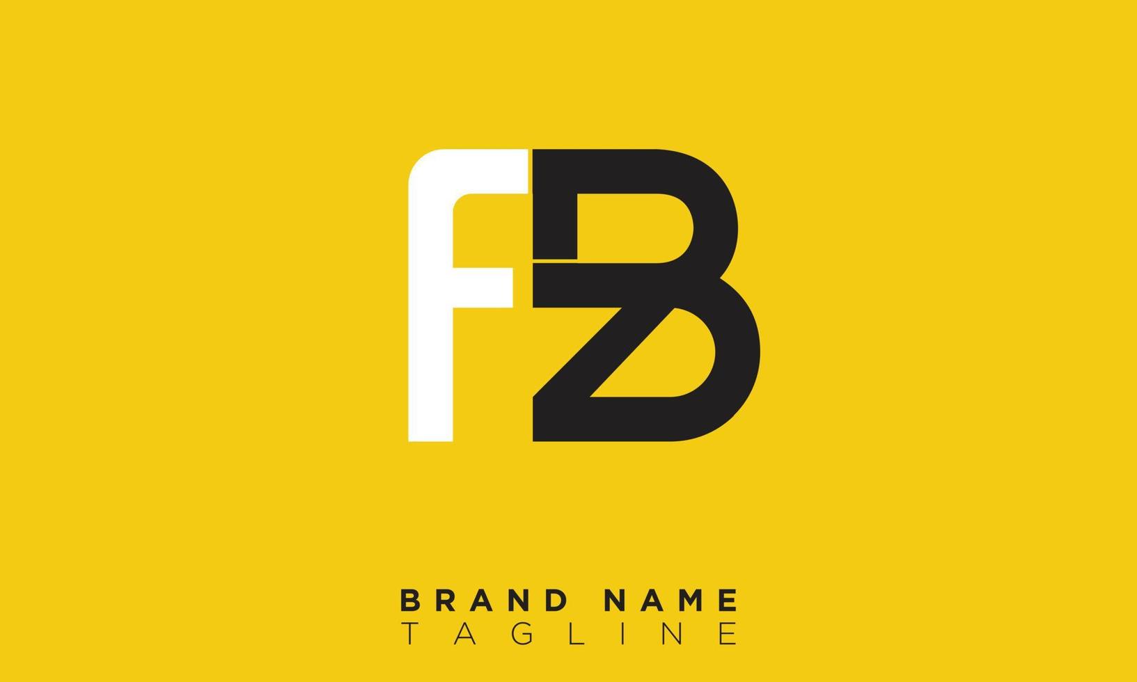 fb alphabet lettres initiales monogramme logo bf, f et b vecteur