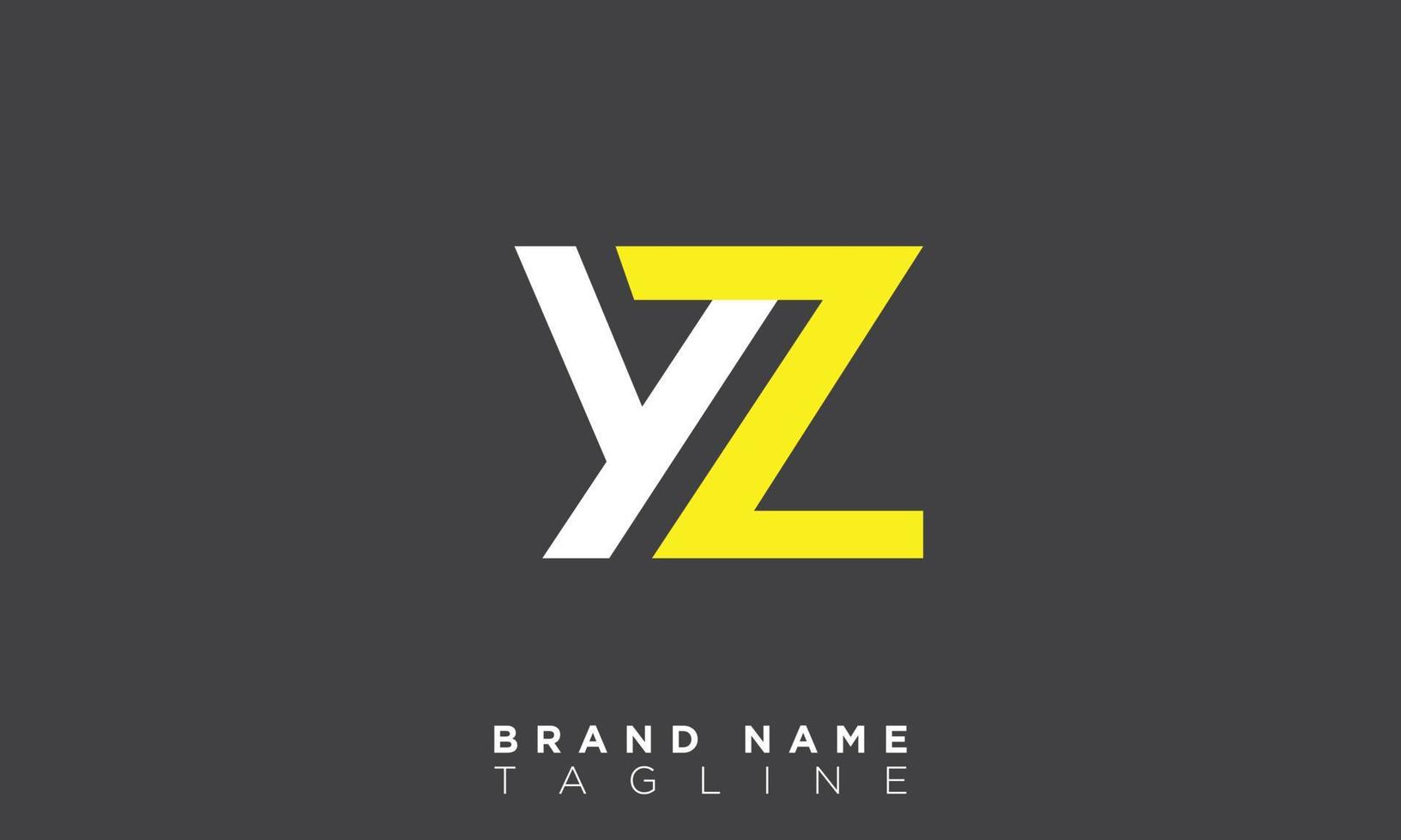 yz alphabet lettres initiales monogramme logo zy, y et z vecteur