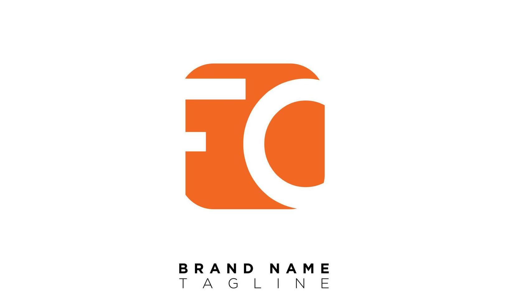 fc alphabet lettres initiales monogramme logo cf, f et c vecteur