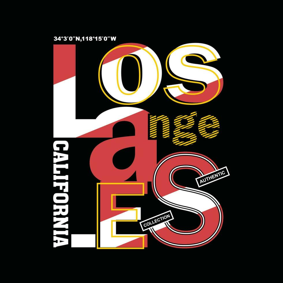 la los angeles, élément de la mode masculine et de la ville moderne dans la conception graphique de la typographie.illustration vectorielle.t-shirt, vêtements, vêtements et autres usages vecteur