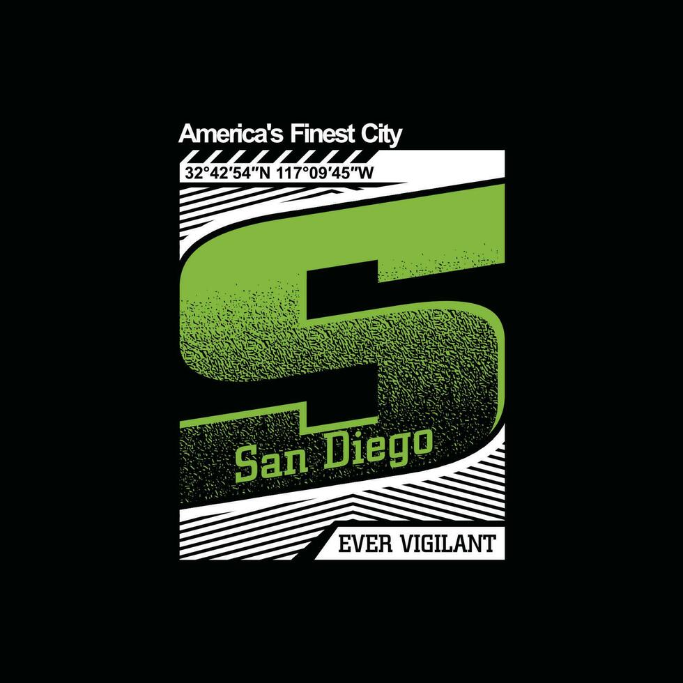 san diego californie, moderne de la typographie et de la conception graphique de lettrage dans l'illustration vectorielle.t-shirt, vêtements, vêtements et autres utilisations vecteur