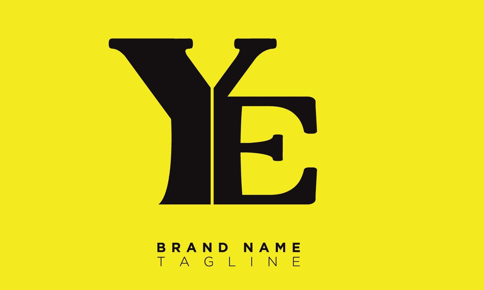 ye alphabet lettres initiales monogramme logo ey, y et e vecteur